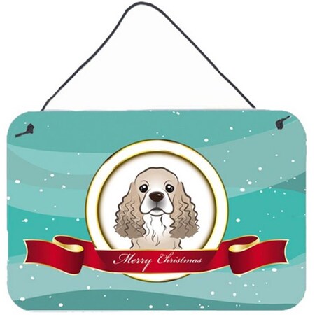 Carolines Treasures Cocker Spaniel Merry Christmas Wall and Door Hanging Prints BB1526DS812
